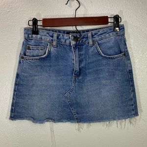 BDG Urban Outfitters denim mini skirt with distressed hem size S